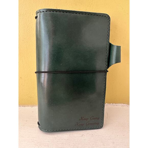 Chic Sparrow Austen Cascade Folio Leather Cover Keep Going Growing Forest Green - Picture 2 of 12